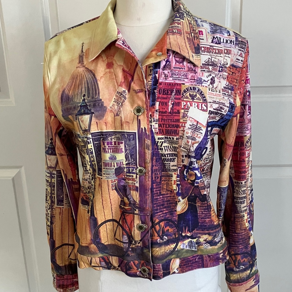 Vibrant Graphic Women's Jean Jacket